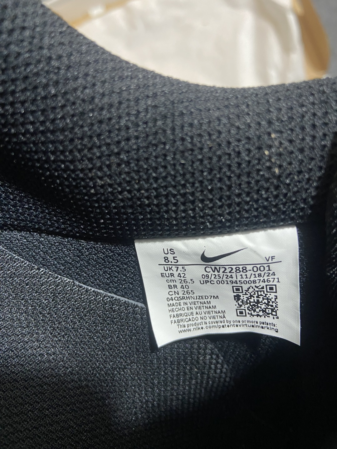 特价中 Nike Air Force 1'07 黑色 黑武士货号：CW2288 001尺码：36 36.