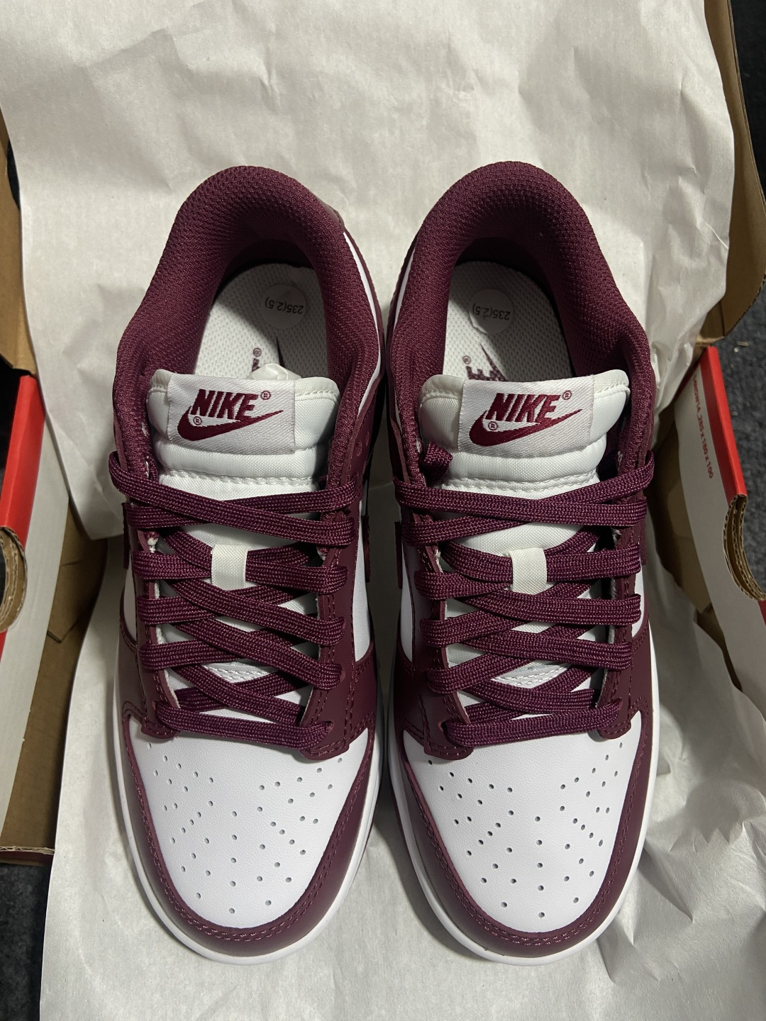P【纯原版：DUNK】 酒红 NIKE DUNK LOW ＂Dark Beetroot＂女款 货号:DD