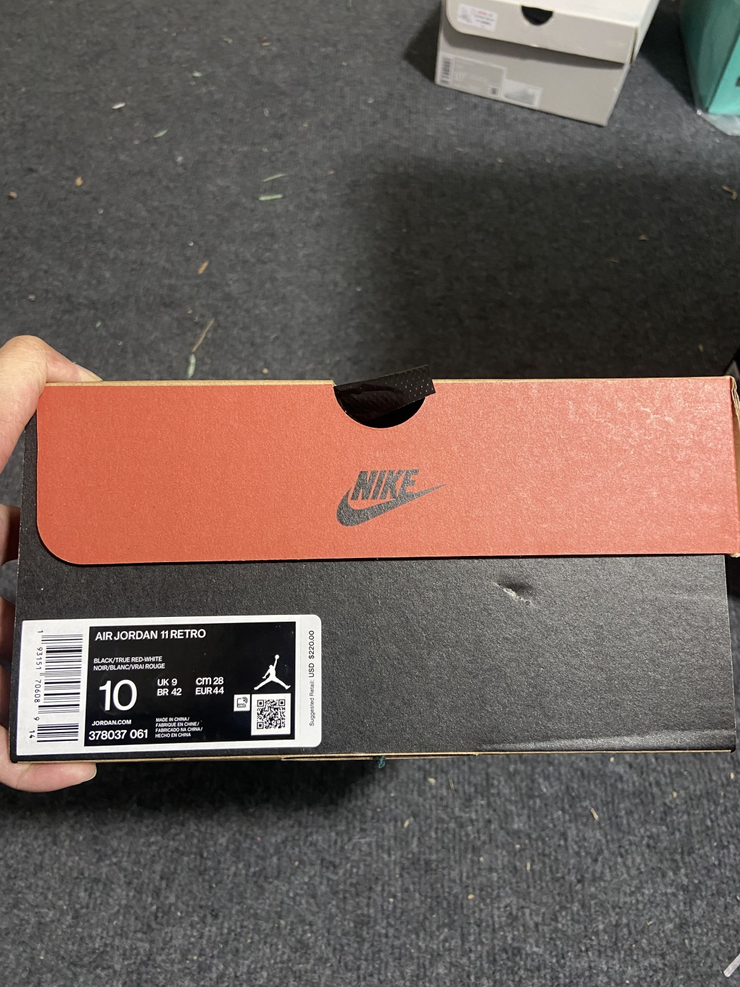 【纯原版：乔11】黑红白 Jordan Air Jordan 11 Bred 季后赛 篮球鞋 男女同款货