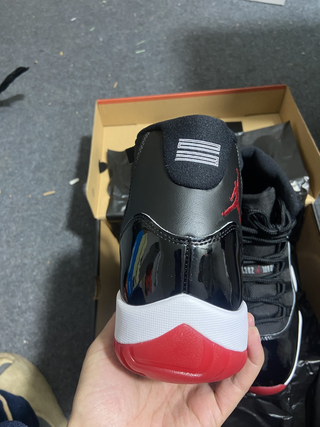 【纯原版：乔11】黑红白 Jordan Air Jordan 11 Bred 季后赛 篮球鞋 男女同款货