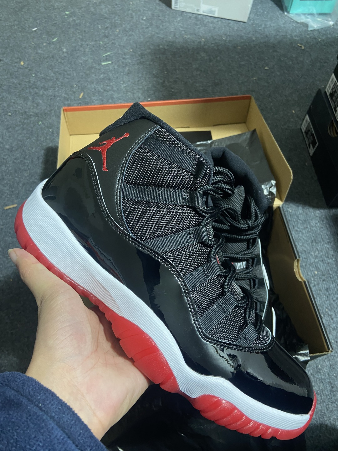 【纯原版：乔11】黑红白 Jordan Air Jordan 11 Bred 季后赛 篮球鞋 男女同款货