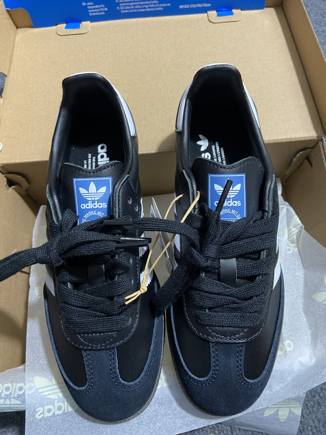 【原皮】AD Original Samba OG 复古经典轻便板鞋 黑白 B75807 YZ020目前市