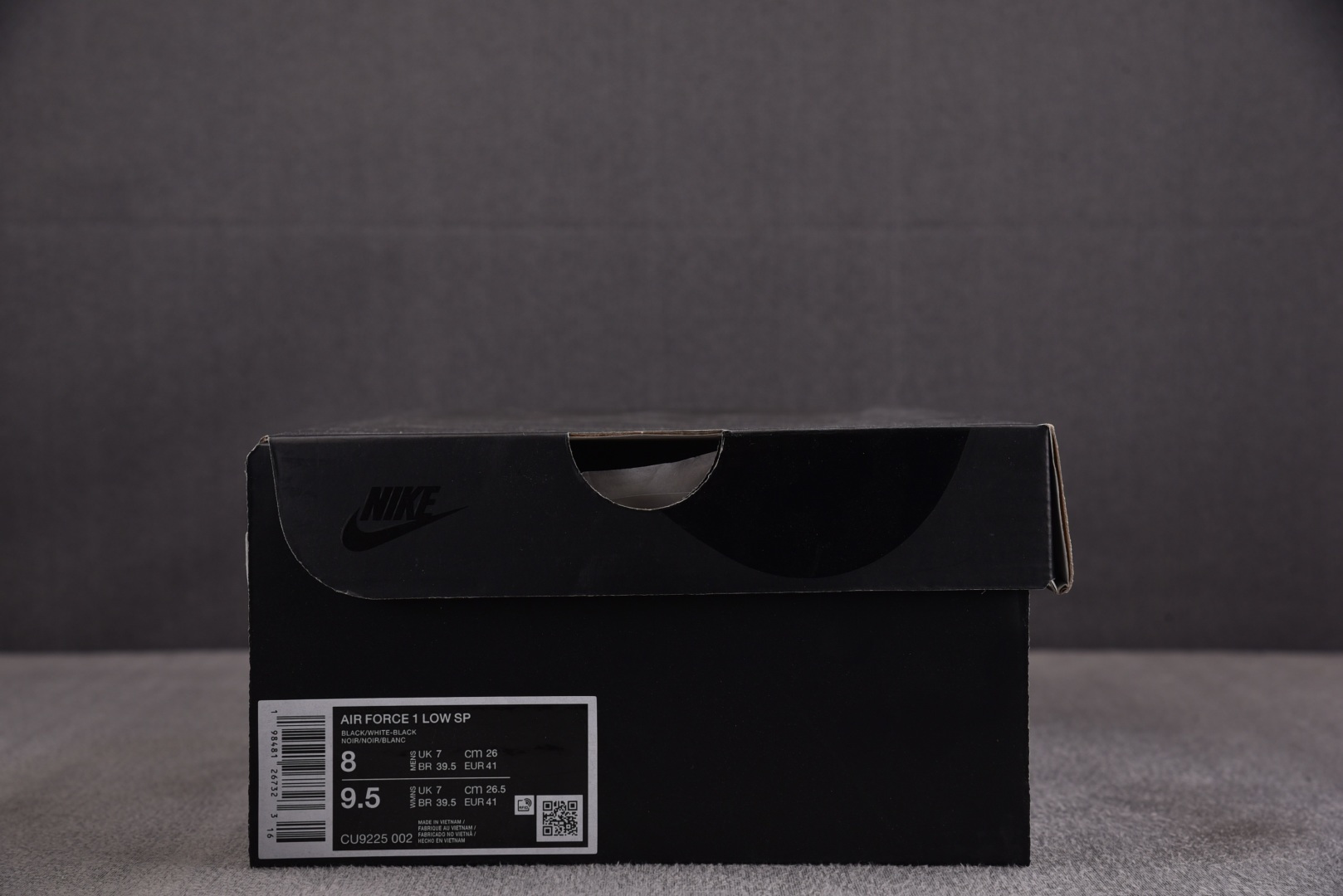 AF1 EUR:40-47.5纯原-Air Force 1 Low Supreme Black Whit