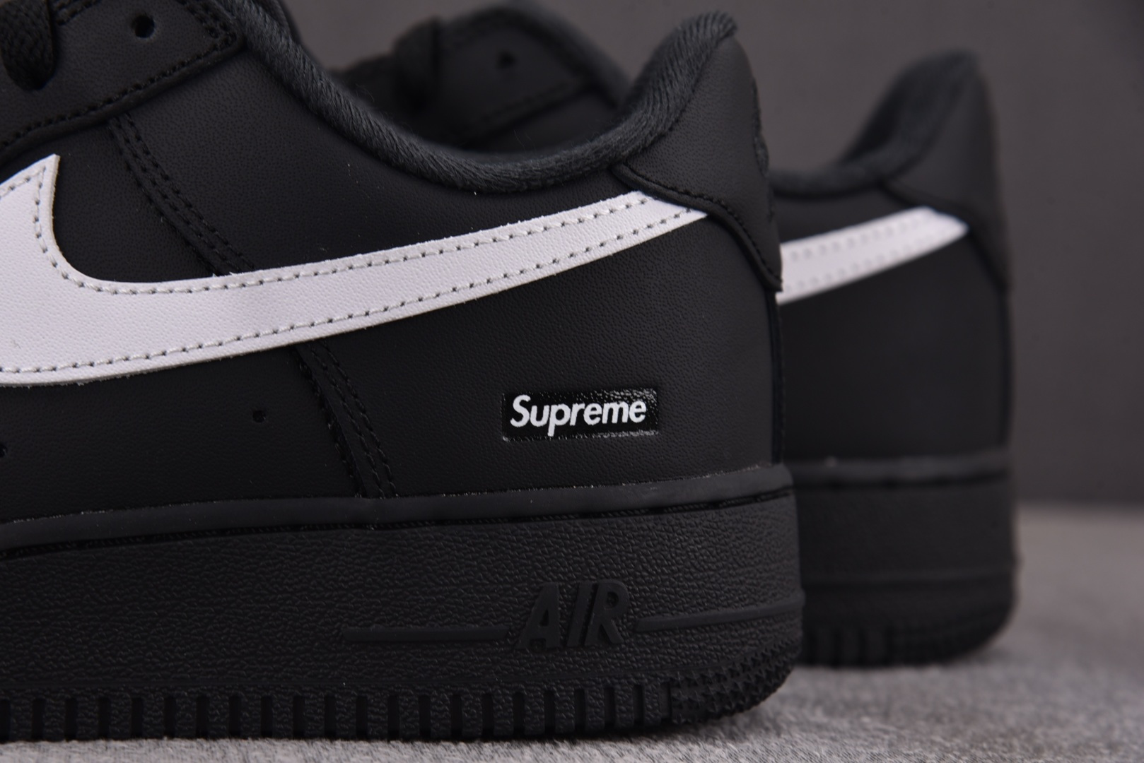 AF1 EUR:40-47.5纯原-Air Force 1 Low Supreme Black Whit