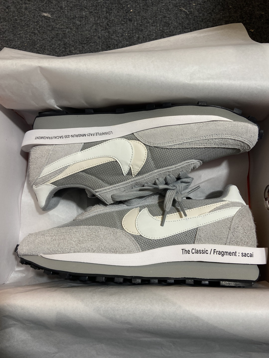 1.0走秀 元祖灰 Fragment design x Sacai x NK LDV Waffle Da