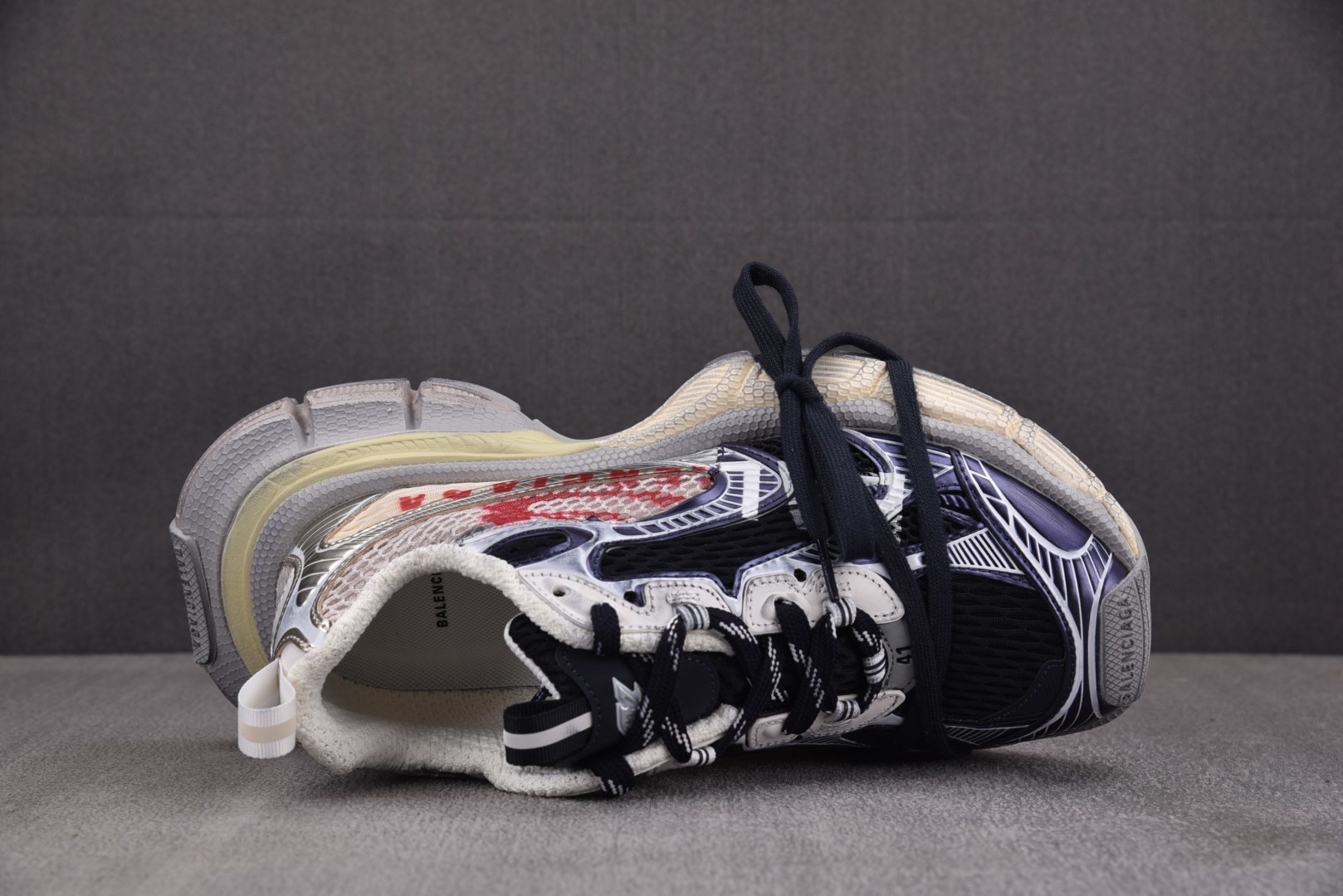 巴黎 EUR:35-46纯原-Balenciaga 3XL SPLIT-LOGO 海军蓝红 YZ018-