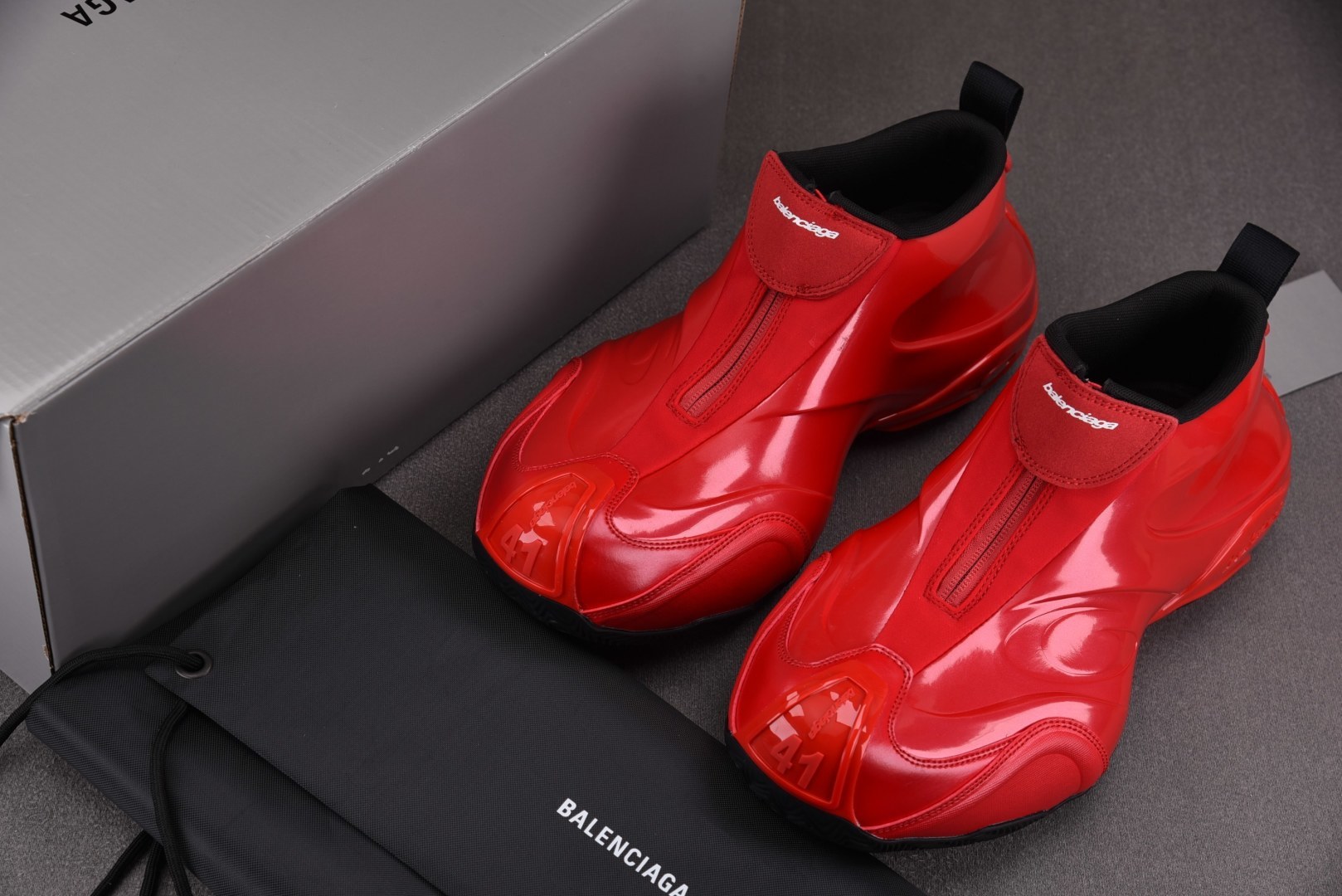 巴黎 EUR:39-45纯原-Balenciaga Basketball 圆头拉链 红色 YZ009-0