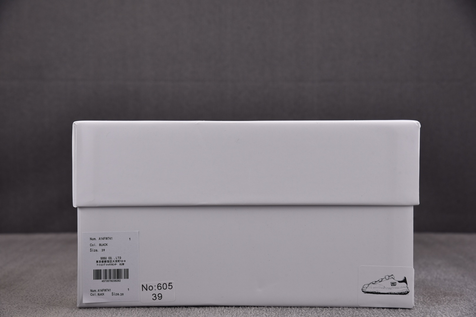 MMY 尺码36-45纯原版出品-MIHARA YASUHIRO 黑白布 No.605 YZ022尺码：