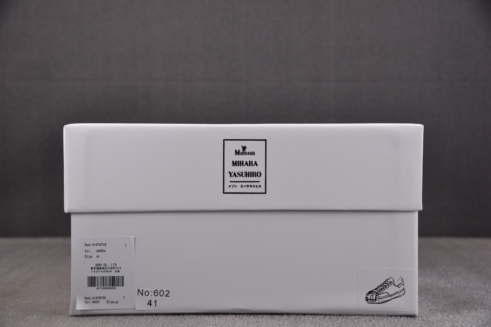 MMY 尺码36-45纯原版出品-MIHARA YASUHIRO 绿色 No.602 YZ022尺码：3