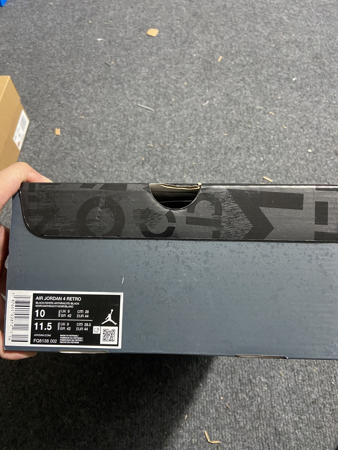 AJ4纯原 尺码:40-48.5纯原版出品-Air Jordan 4 Fear 恐惧 黑灰 FQ8138