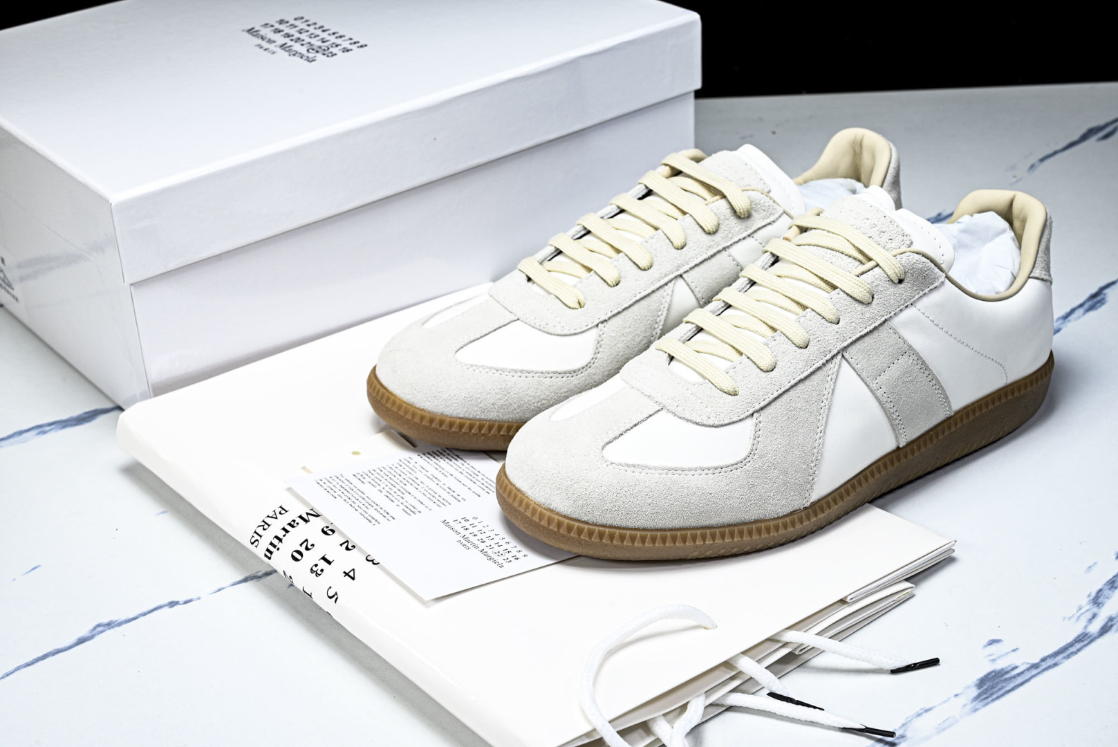 纯原出品-Maison Margiela马吉拉 Replica 皮质绒面革 运动鞋德训鞋休闲通勤平底鞋单