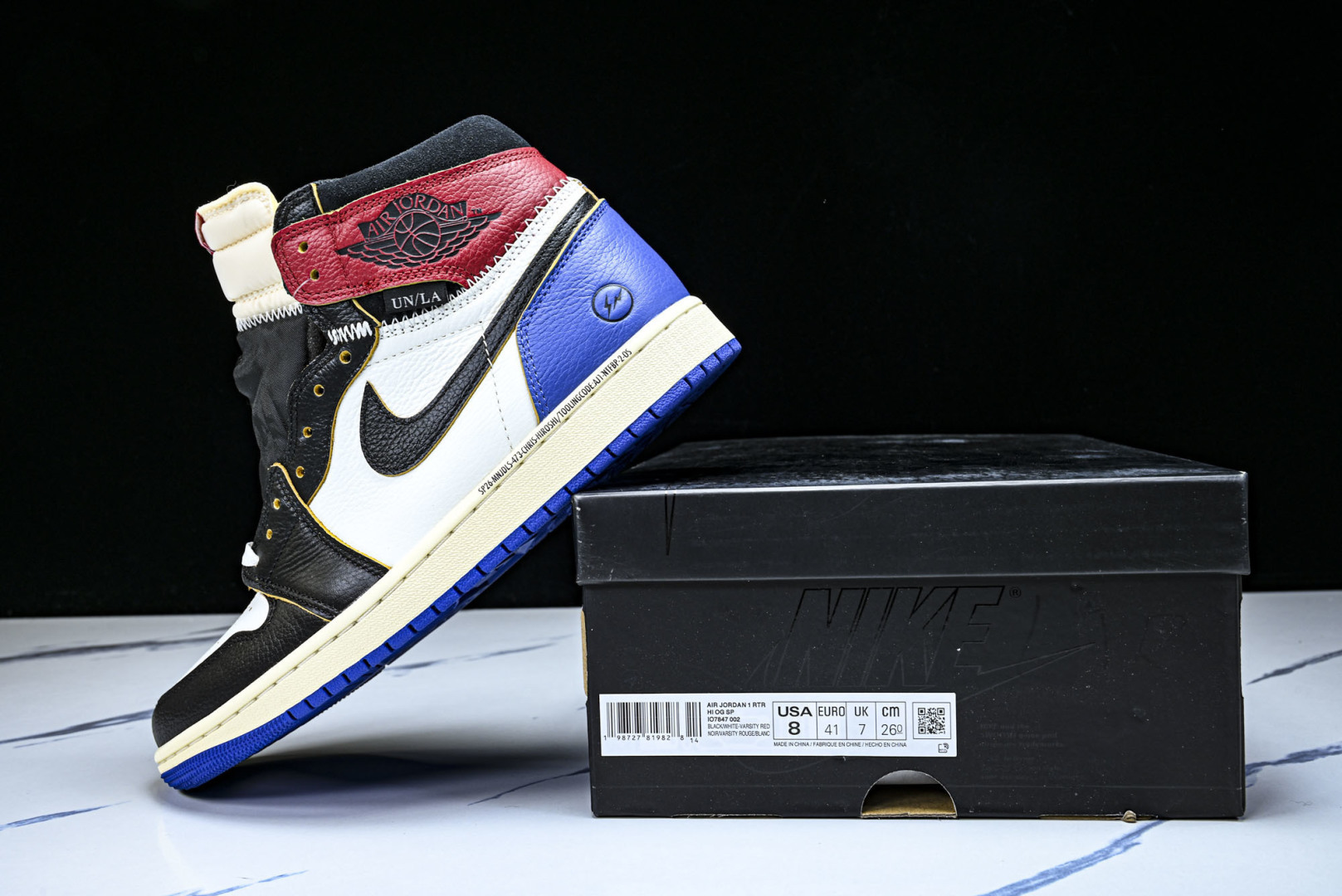AJ1蓝拼接 尺码40-47.5纯原出品-Air Jordan 1 Retro High OG SP F