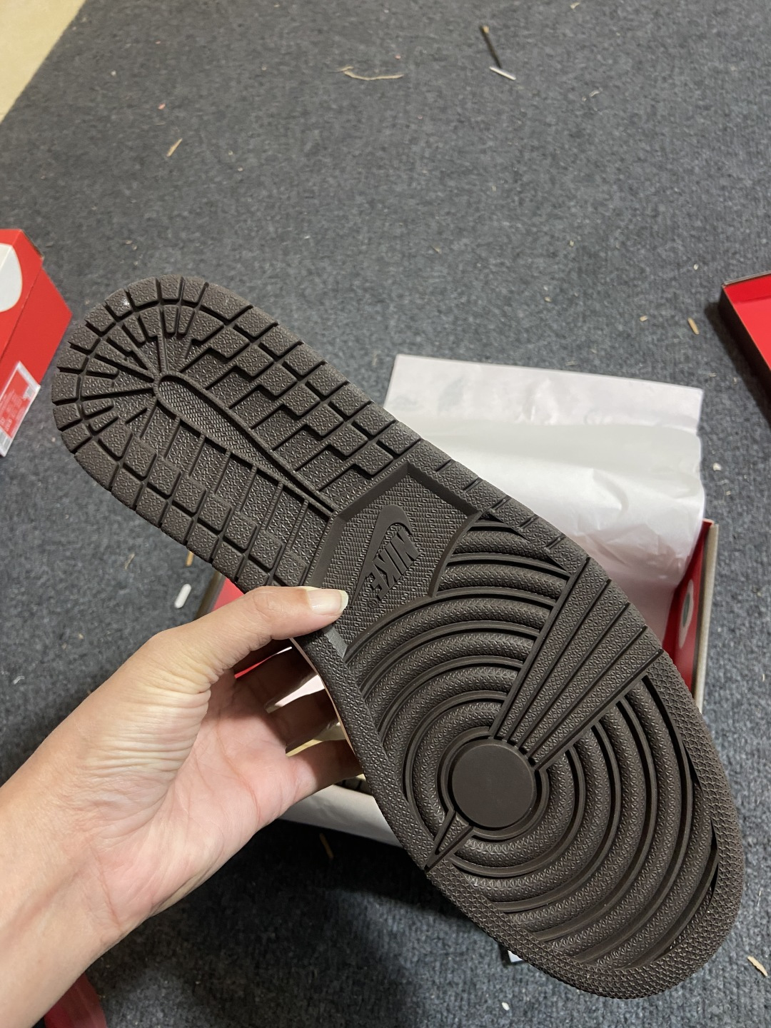 AJ1高帮倒钩 鬼脸 尺码：36-47.5纯原-Air Jordan 1 Travis Scott AJ