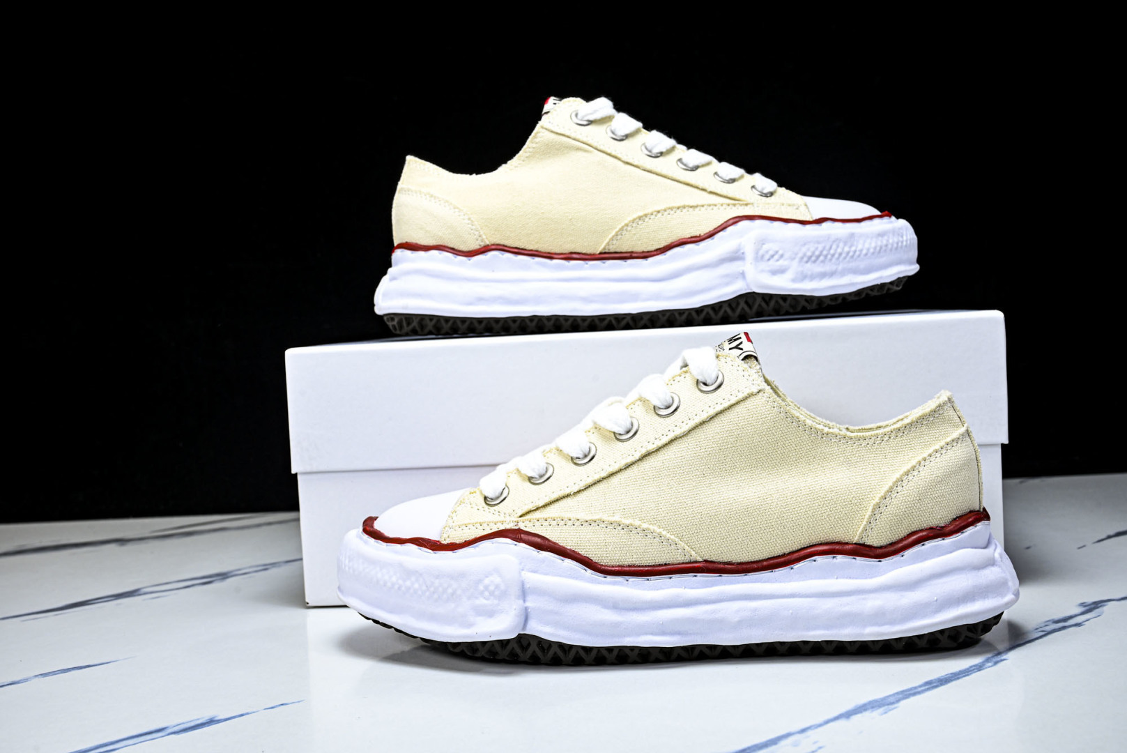 MMY 尺码35-46纯原版出品-MIHARA YASUHIRO 三原康裕 经典裸色帆布溶解鞋X1682