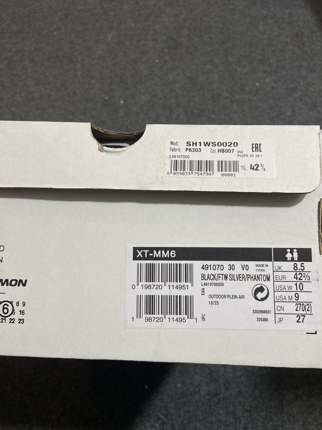 MM6 Maison Margiela x SALOMON 萨洛蒙 XT-6网布绒面革 舒适 低帮 生活