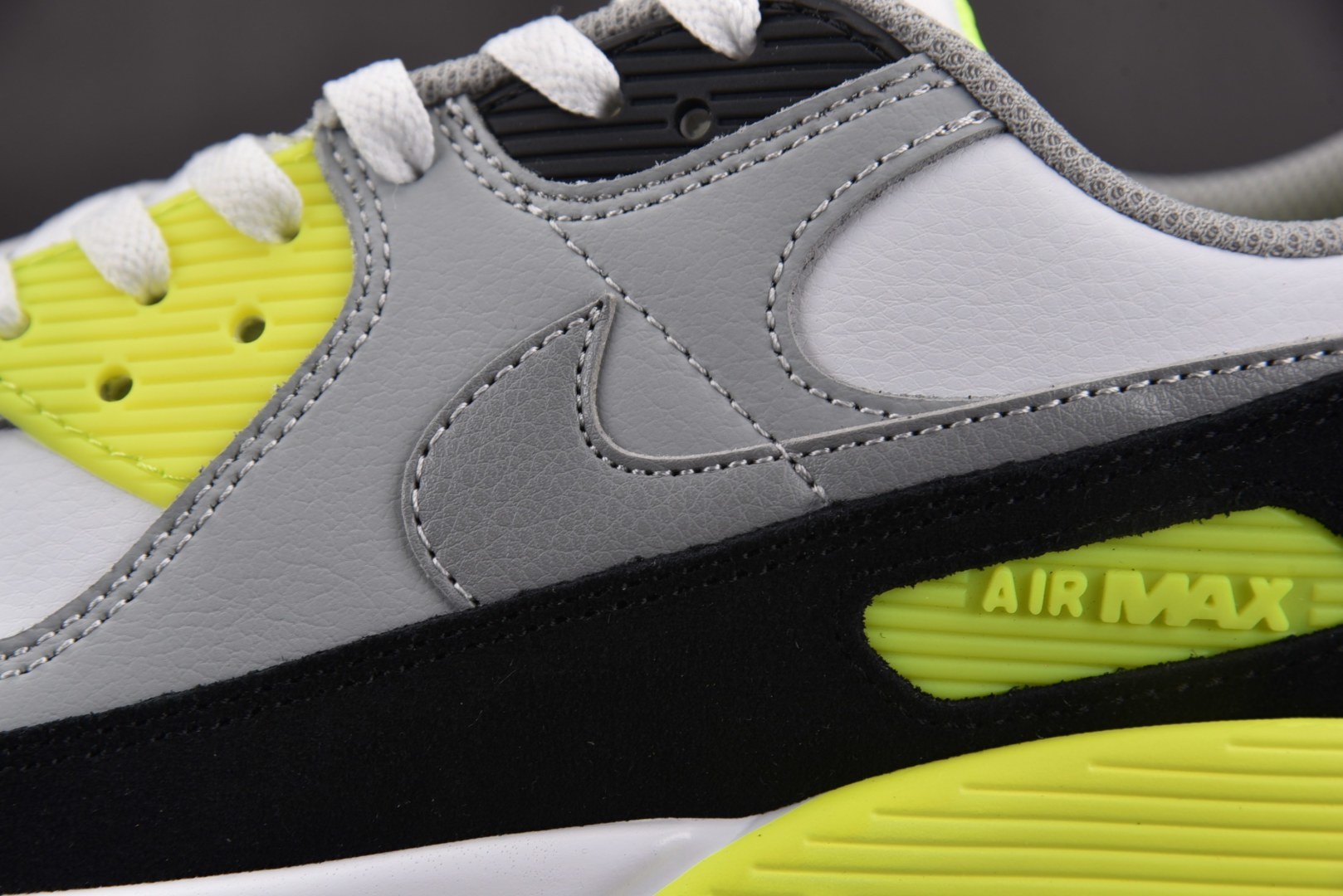 福利特价纯原版出品-NK Air Max 90 LTR 黑白绿 CD6864-101 YZ039尺码：3