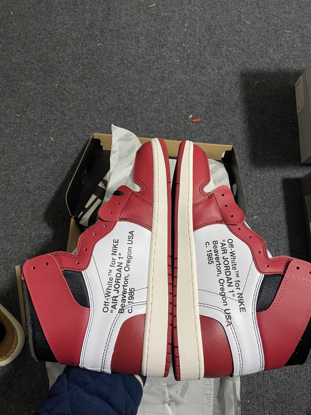 AJ1 OW芝加哥 鞋码：36-47.5P：570 47.5码样品纯原-Air Jordan 1 Off