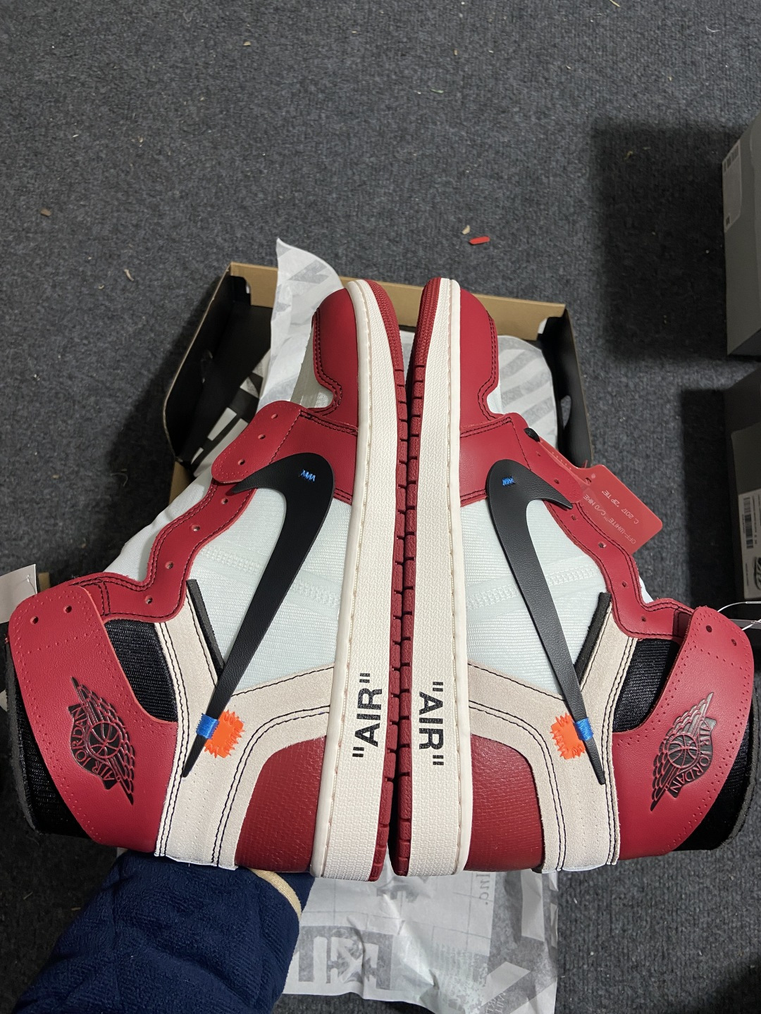 AJ1 OW芝加哥 鞋码：36-47.5P：570 47.5码样品纯原-Air Jordan 1 Off