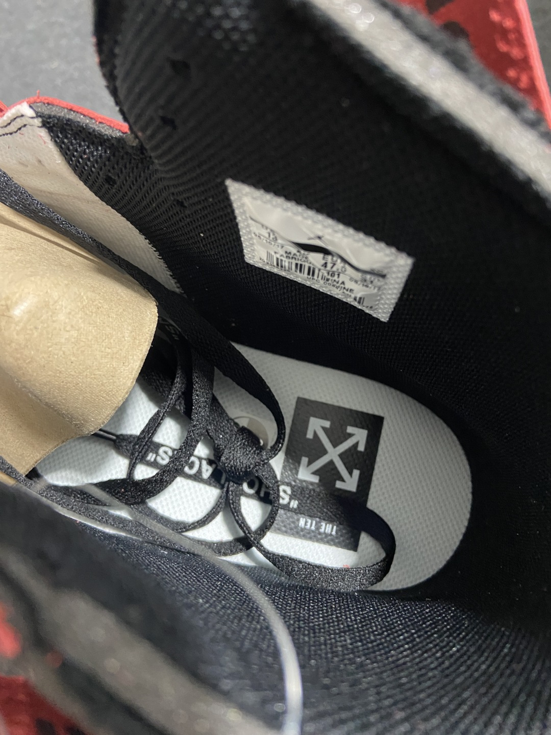 AJ1 OW芝加哥 鞋码：36-47.5P：570 47.5码样品纯原-Air Jordan 1 Off