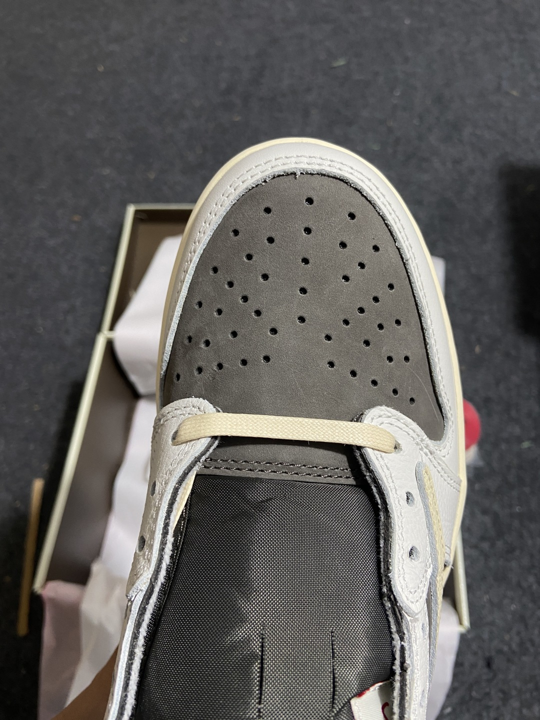 AJ1 Low 白棕倒钩 鞋码：36-47.5P：620纯原版出品-Travis Scott x Air