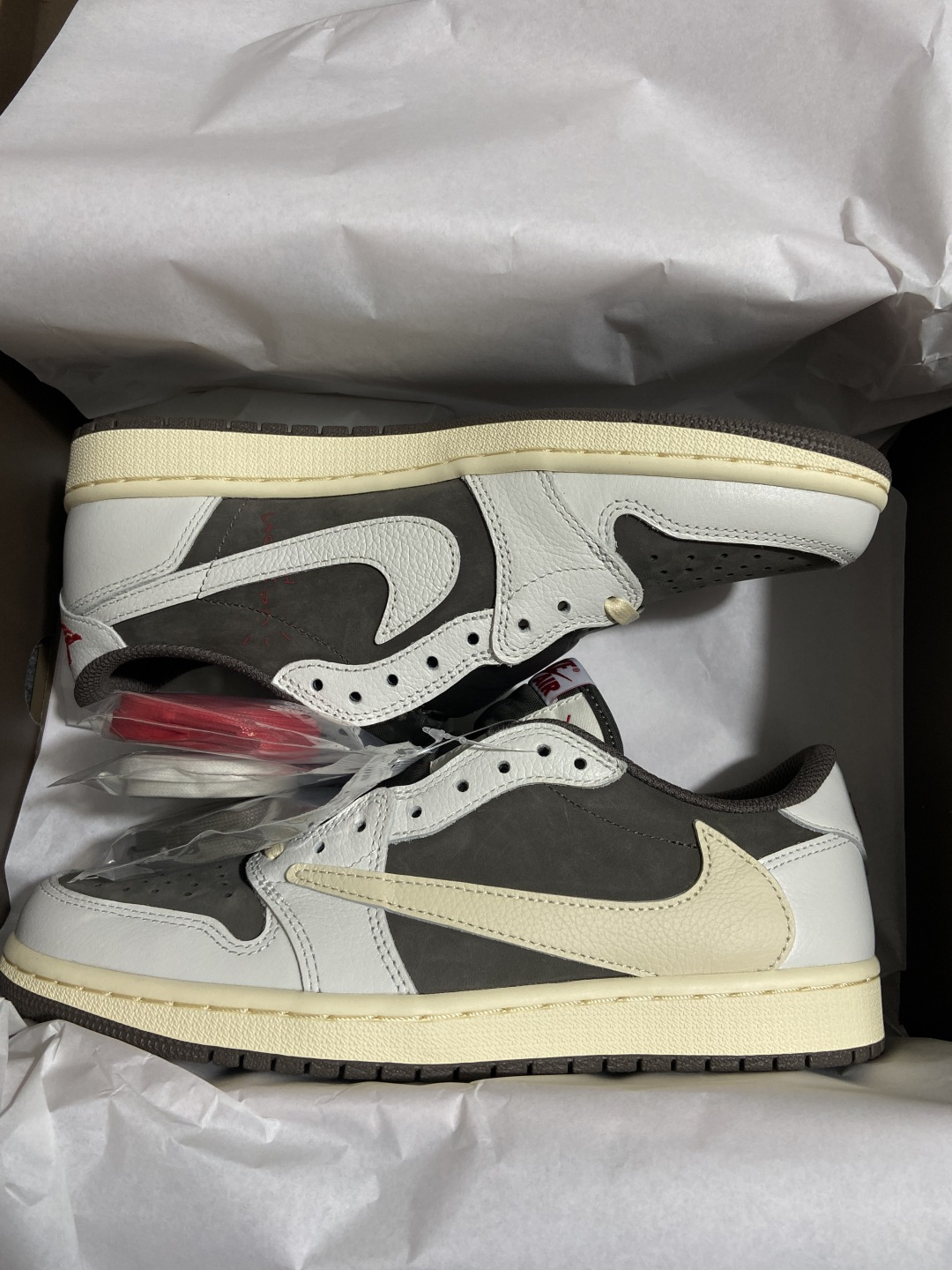 AJ1 Low 白棕倒钩 鞋码：36-47.5P：620纯原版出品-Travis Scott x Air