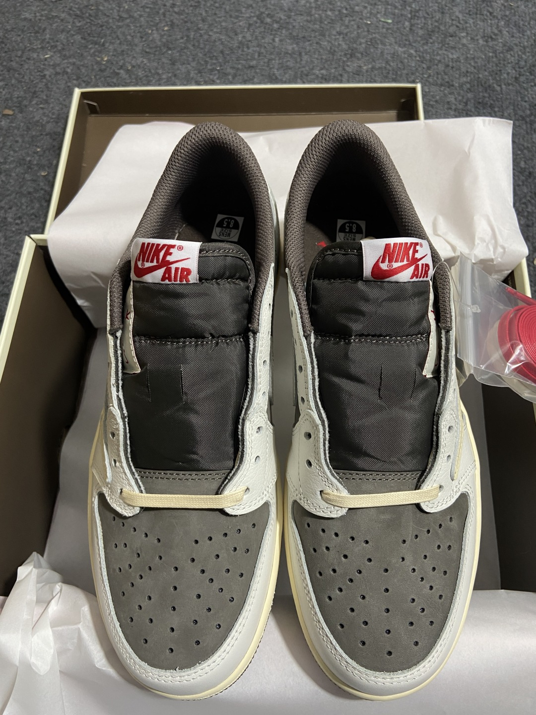 AJ1 Low 白棕倒钩 鞋码：36-47.5P：620纯原版出品-Travis Scott x Air