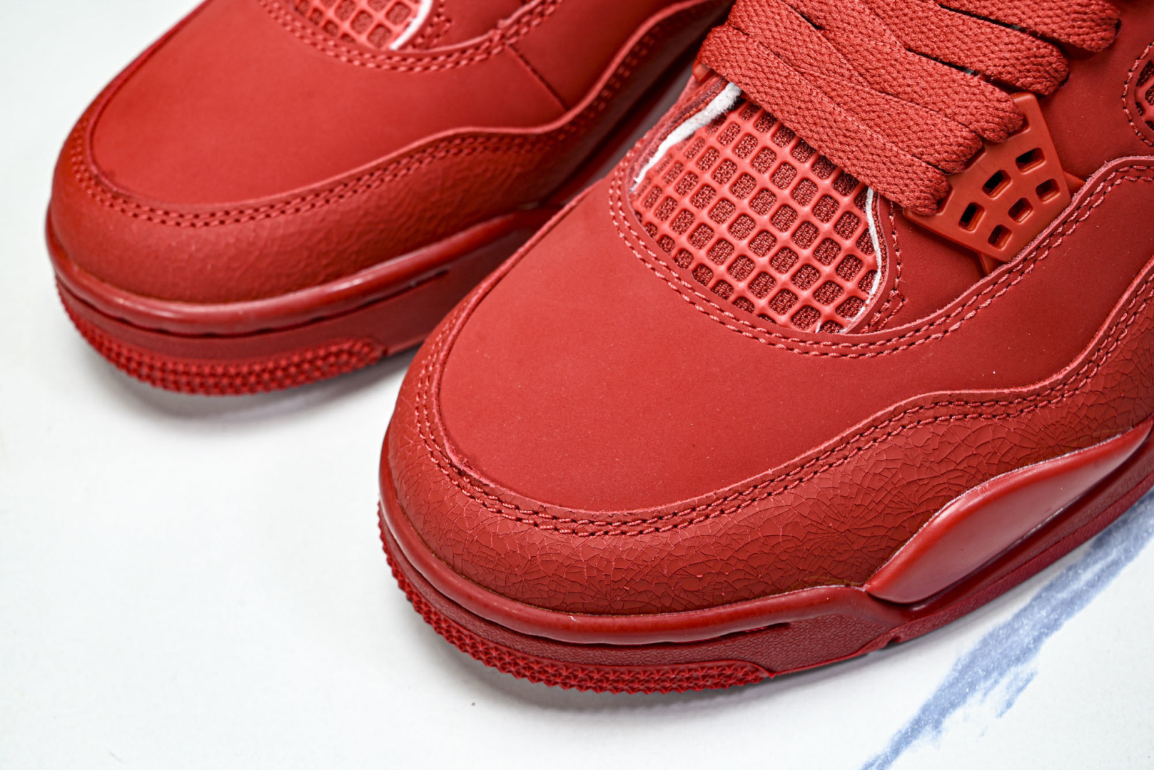 AJ4 EUR:39-48.5P:600纯原-Air Jordan 4 RETRO 大红爆裂纹 FV50