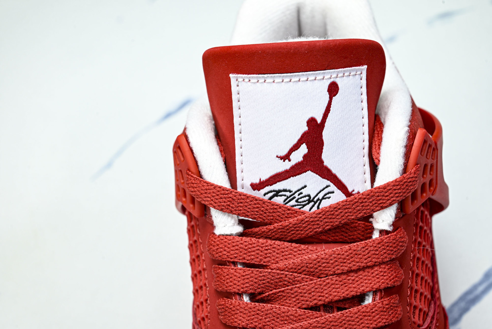 AJ4 EUR:39-48.5P:600纯原-Air Jordan 4 RETRO 大红爆裂纹 FV50