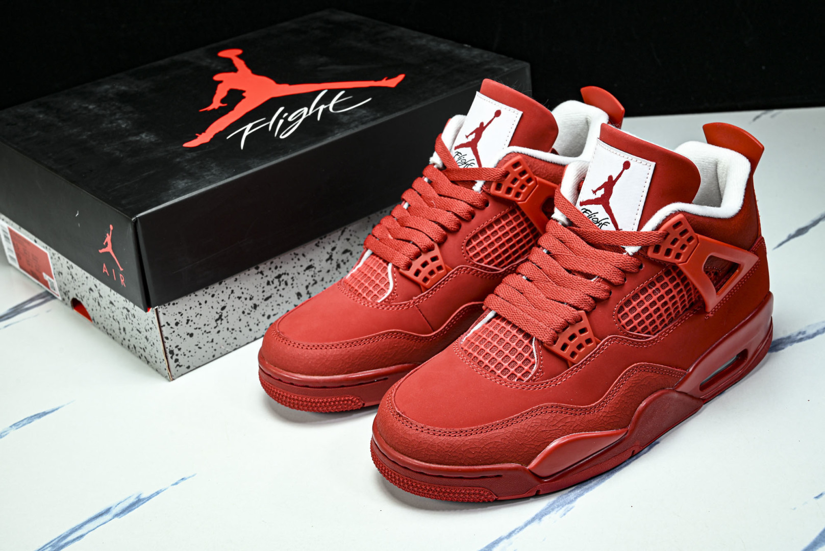 AJ4 EUR:39-48.5P:600纯原-Air Jordan 4 RETRO 大红爆裂纹 FV50