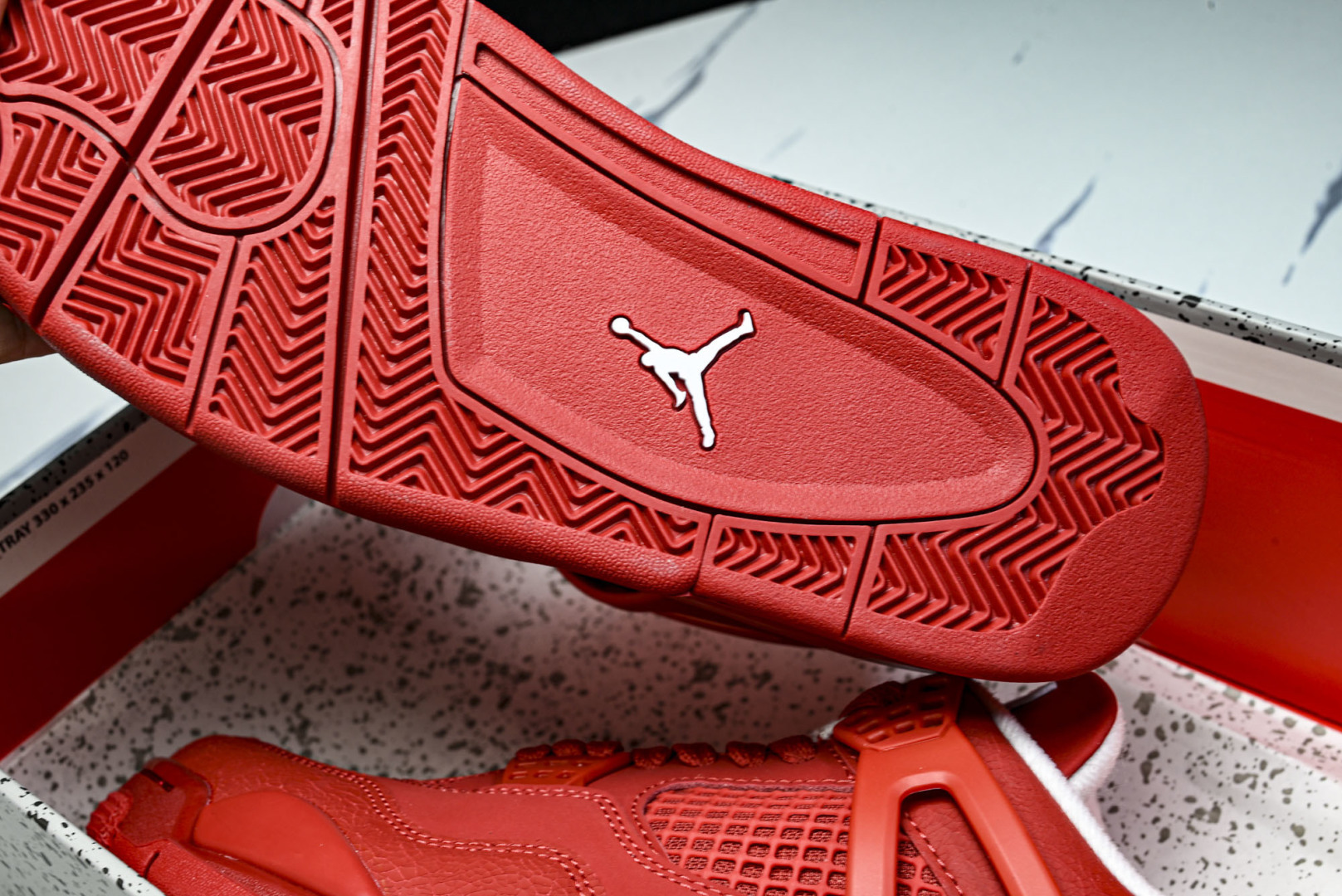 AJ4 EUR:39-48.5P:600纯原-Air Jordan 4 RETRO 大红爆裂纹 FV50