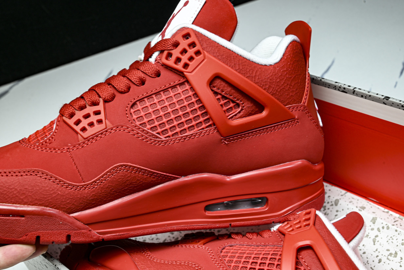 AJ4 EUR:39-48.5P:600纯原-Air Jordan 4 RETRO 大红爆裂纹 FV50