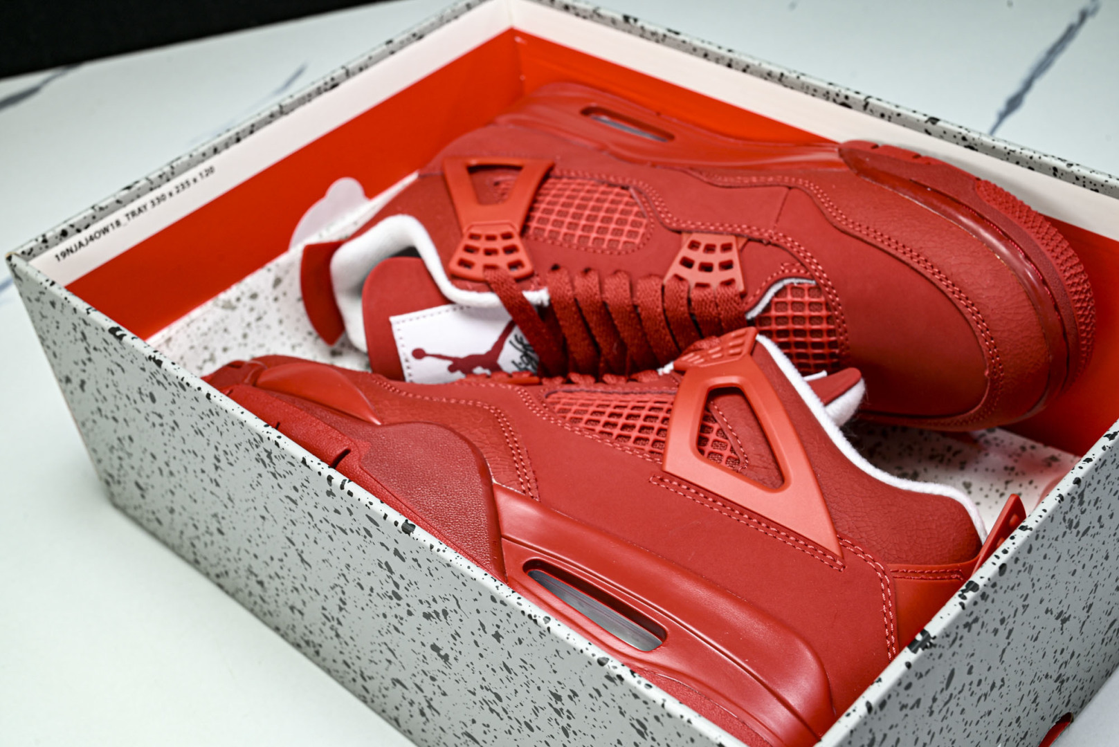 AJ4 EUR:39-48.5P:600纯原-Air Jordan 4 RETRO 大红爆裂纹 FV50
