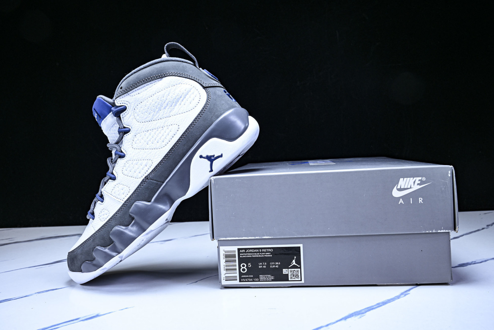 AJ9 EUR:40-48.5P:600纯原-Air Jordan 9 Retro Flint Grey