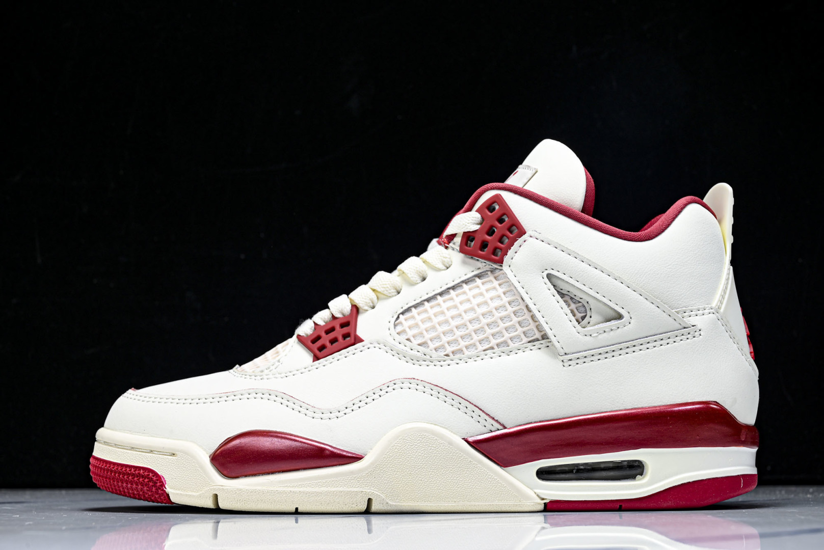 AJ4 EUR:40-48.5P:480纯原-Air Jordan 4 “Sierra Red”情人节白