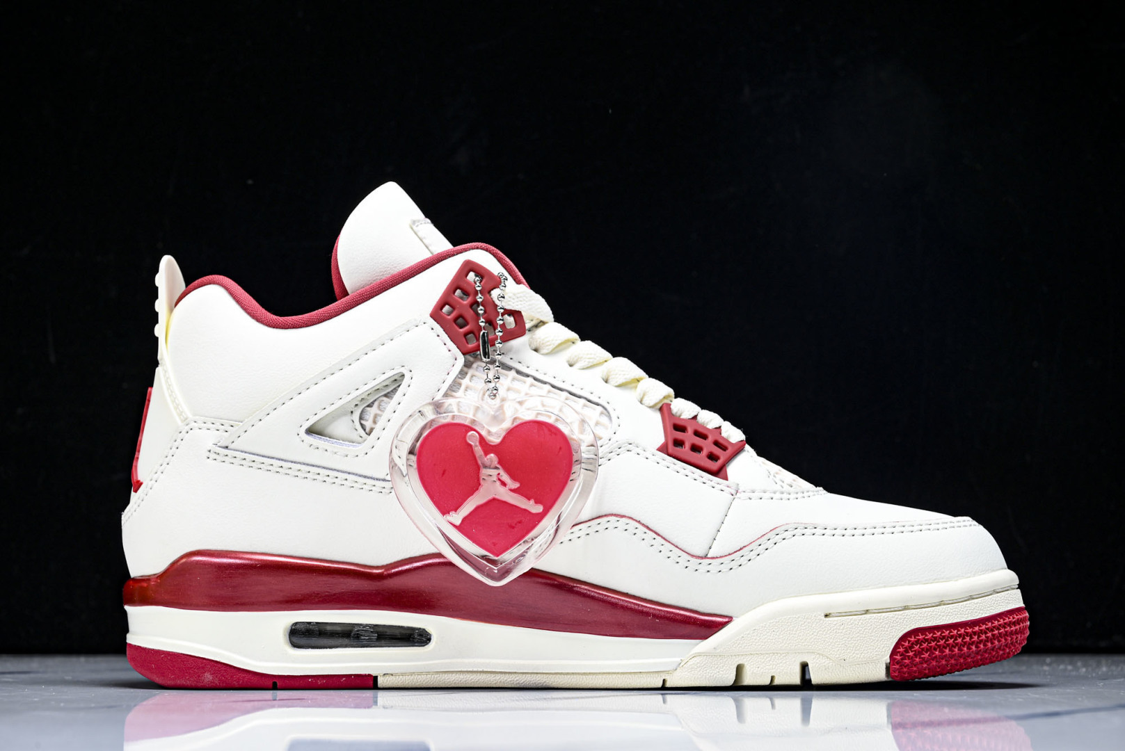 AJ4 EUR:40-48.5P:480纯原-Air Jordan 4 “Sierra Red”情人节白