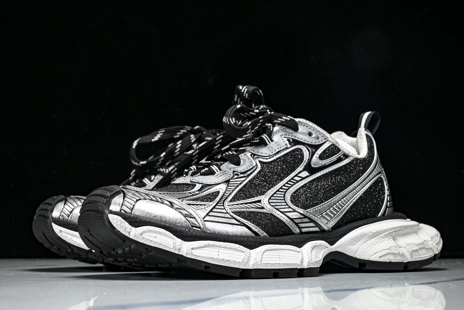 巴黎 EUR:35-46 偏大一码P:500纯原-Balenciaga 3XL 黑灰 W3XLX1080