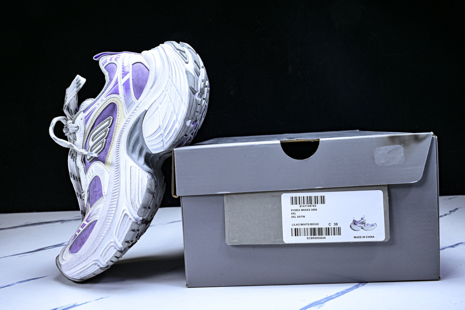 巴黎 EUR:35-46 偏大一码P:540纯原-Balenciaga 6XL 白紫 W6XES 599