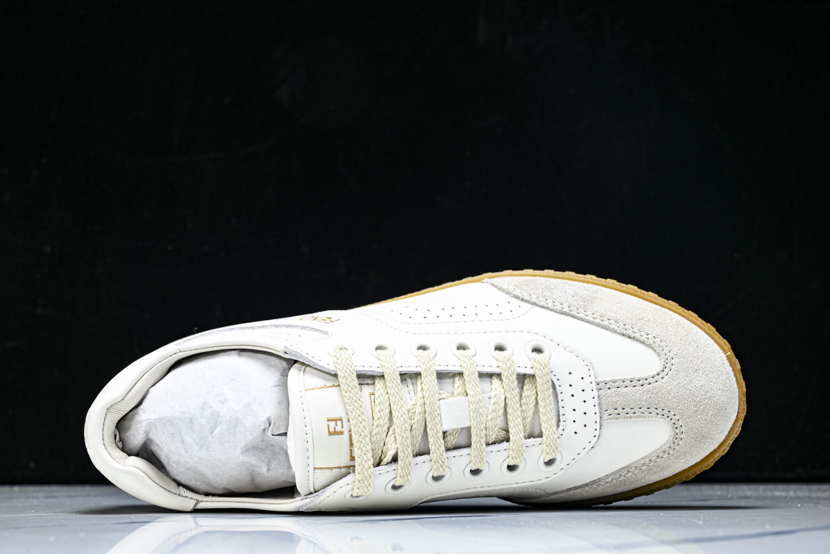 芬迪 EUR:38-45 偏大一码P:420纯原-FENDI 芬迪男女鞋 Flair 系带浮雕 FF 图