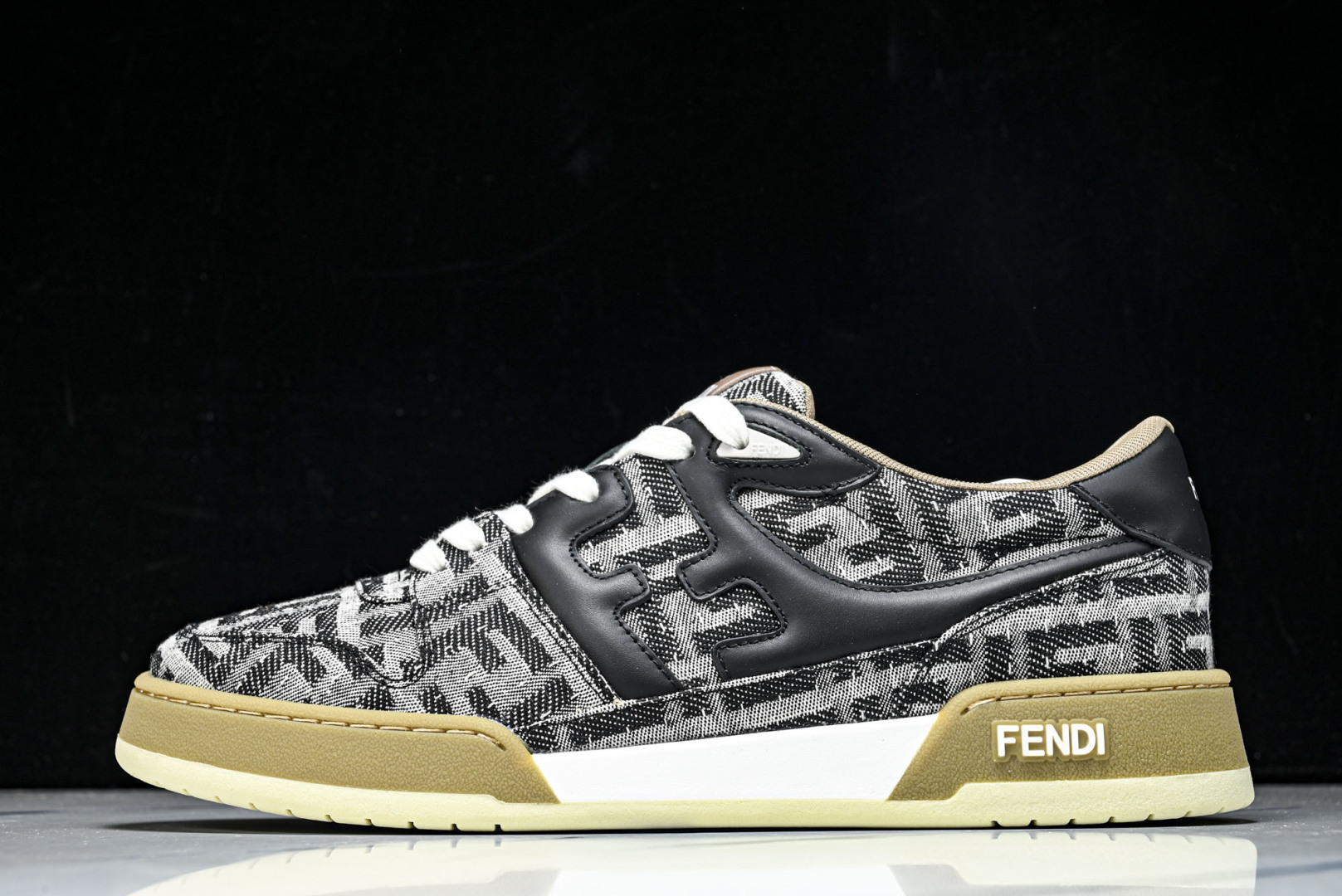 芬迪 EUR:36-46 偏大一码P:500纯原-FENDI 芬迪男女鞋 Flair 图案穿孔经典系带运