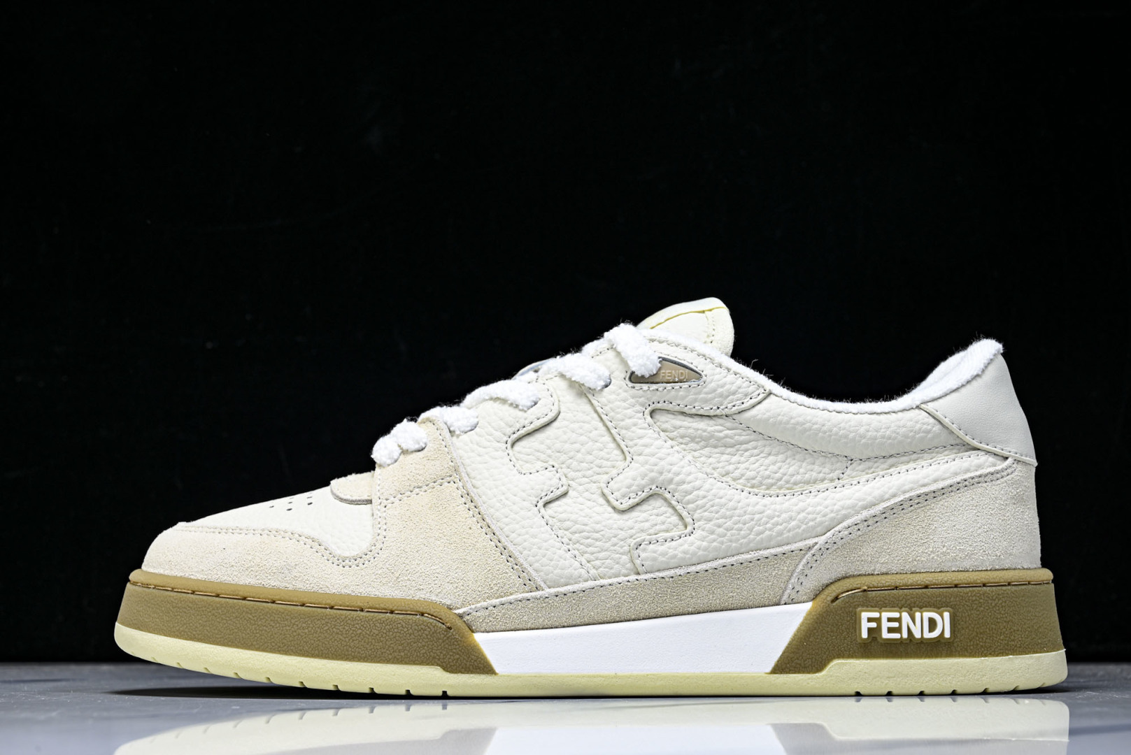 芬迪 EUR:36-46 偏大一码P:500纯原-FENDI 芬迪男女鞋 Flair 图案穿孔经典系带运