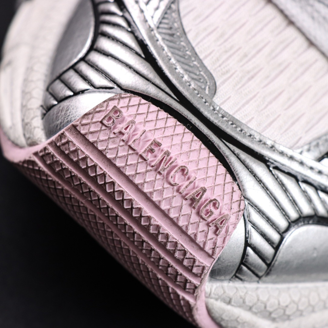 Balenciaga巴黎世家 3XL 磨损效果 圆头厚底系带老爹鞋S2纯原生产线出品 网面轻便型老爹鞋在