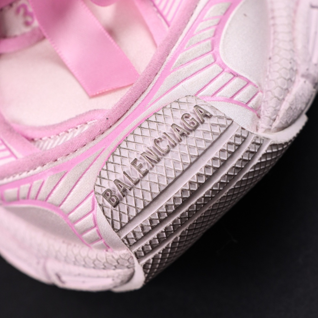 Balenciaga巴黎世家 3XL 磨损效果 圆头厚底系带老爹鞋S2纯原生产线出品 网面轻便型老爹鞋在