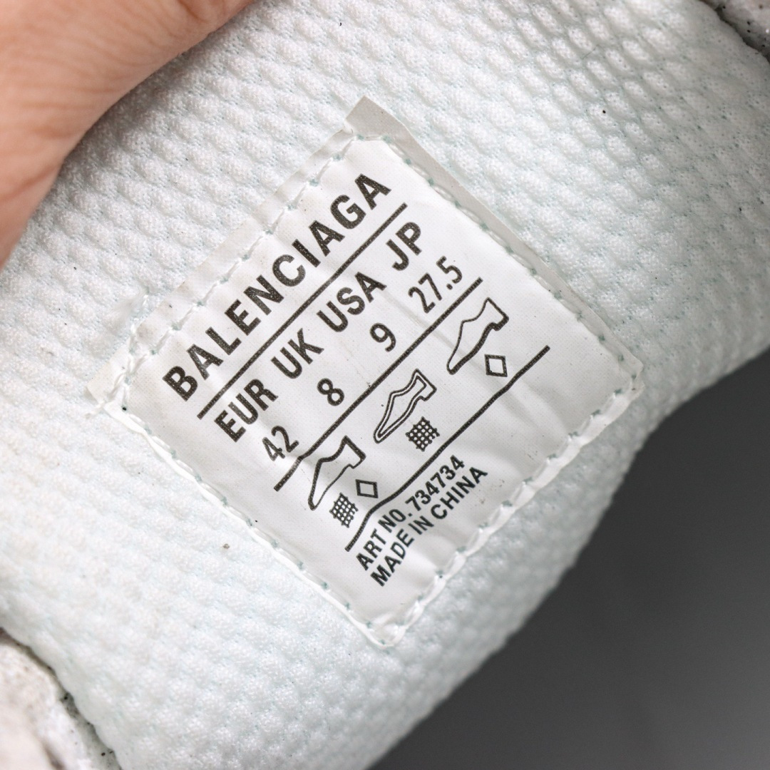 Balenciaga巴黎世家 3XL 磨损效果 圆头厚底系带老爹鞋S2纯原生产线出品 网面轻便型老爹鞋在