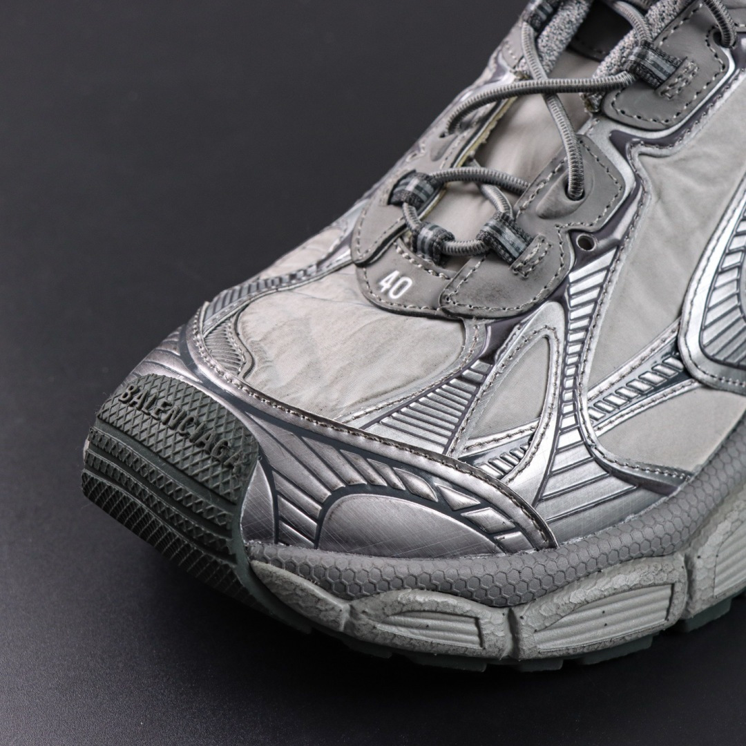 Balenciaga巴黎世家 3XL 磨损效果 圆头厚底系带老爹鞋S2纯原生产线出品 网面轻便型老爹鞋在