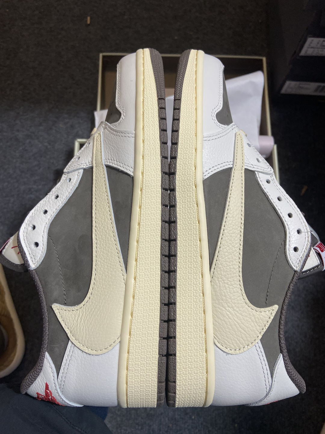 AJ1 Low 白棕倒钩 鞋码：36-47.5P：620纯原版出品-Travis Scott x Air