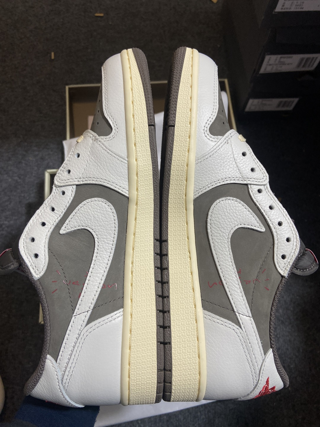 AJ1 Low 白棕倒钩 鞋码：36-47.5P：620纯原版出品-Travis Scott x Air