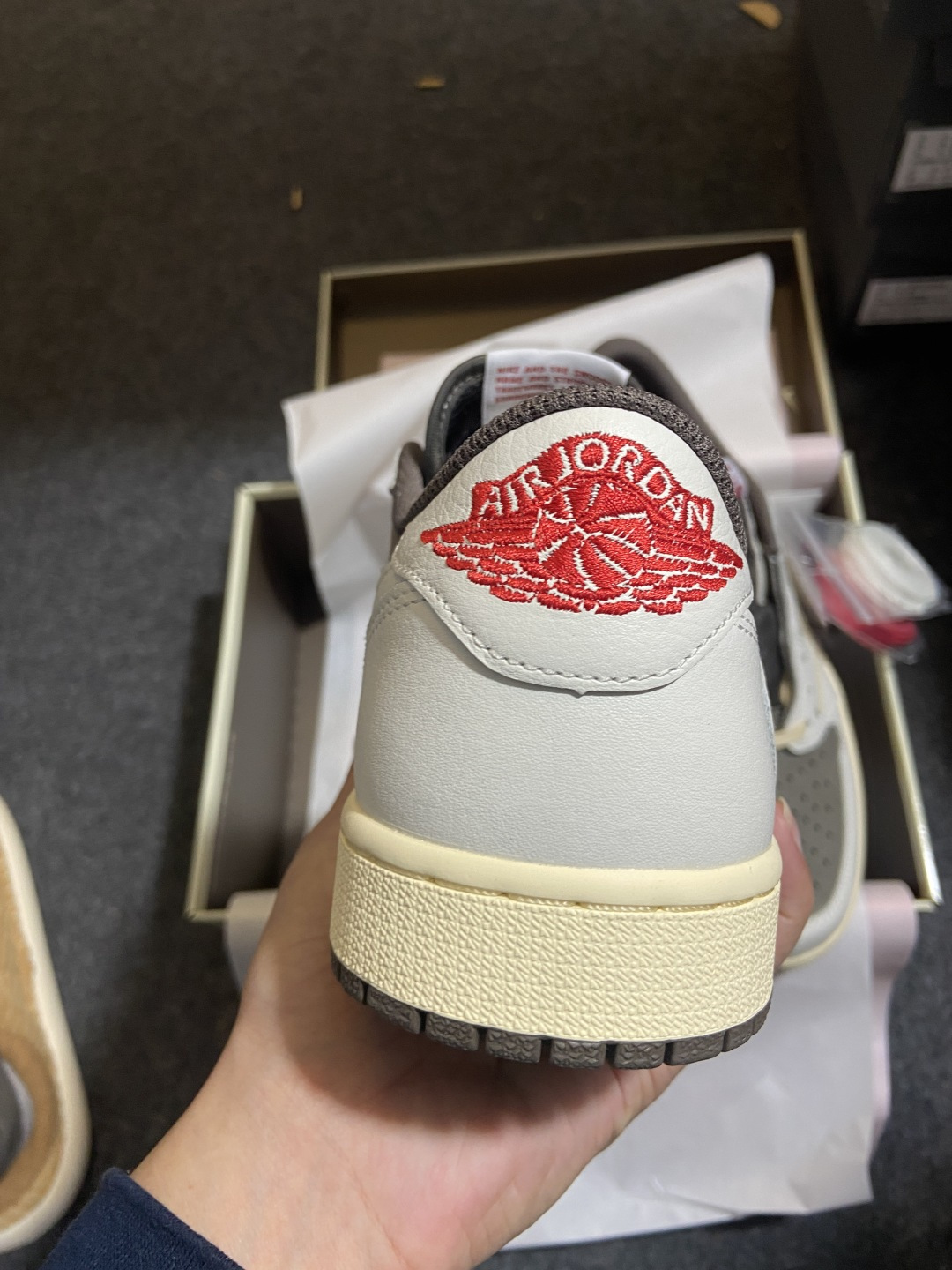 AJ1 Low 白棕倒钩 鞋码：36-47.5P：620纯原版出品-Travis Scott x Air