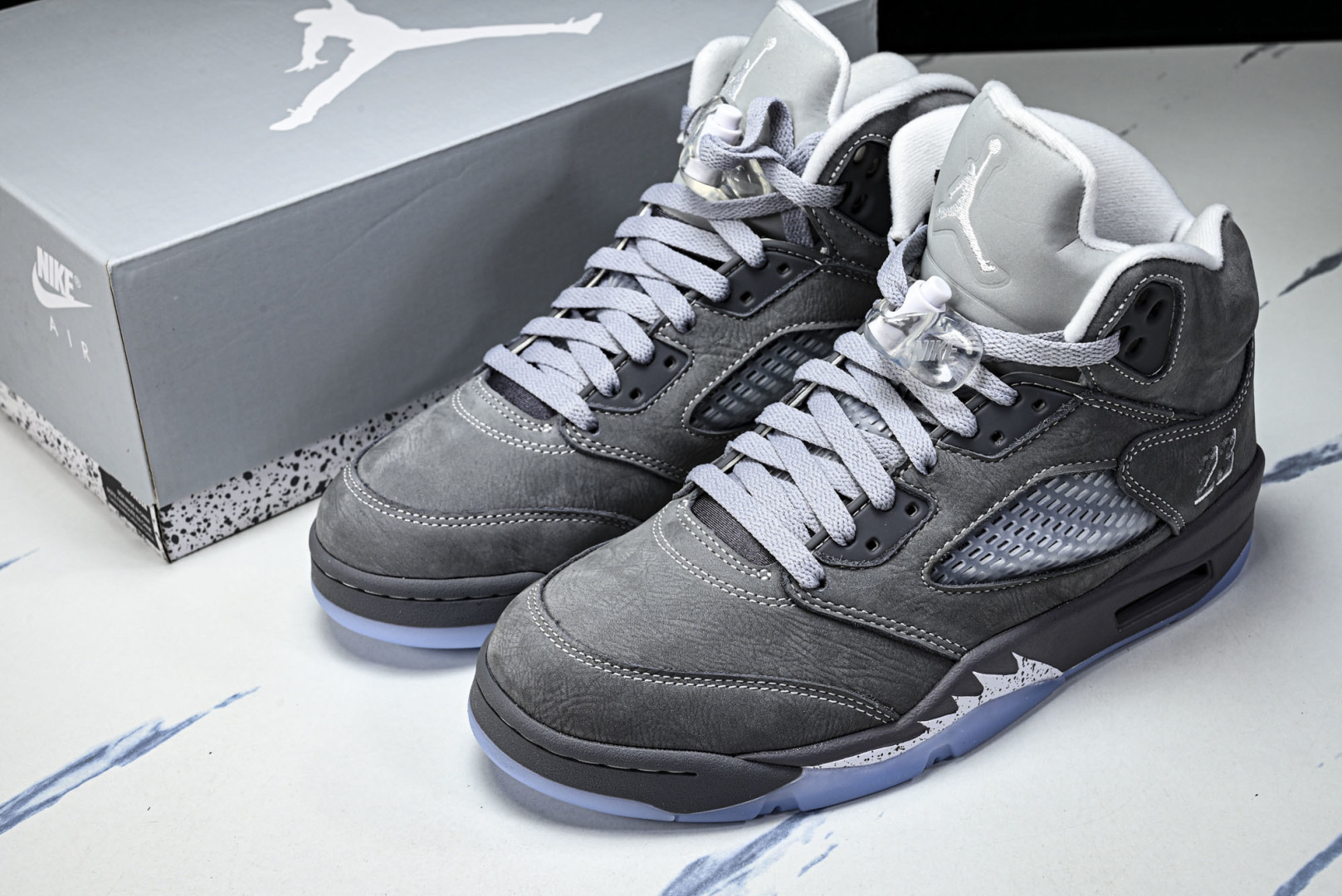 AJ5 尺码:36-47.5纯原出品-Air Jordan 5 Wolf Grey AJ5 乔5狼灰 D