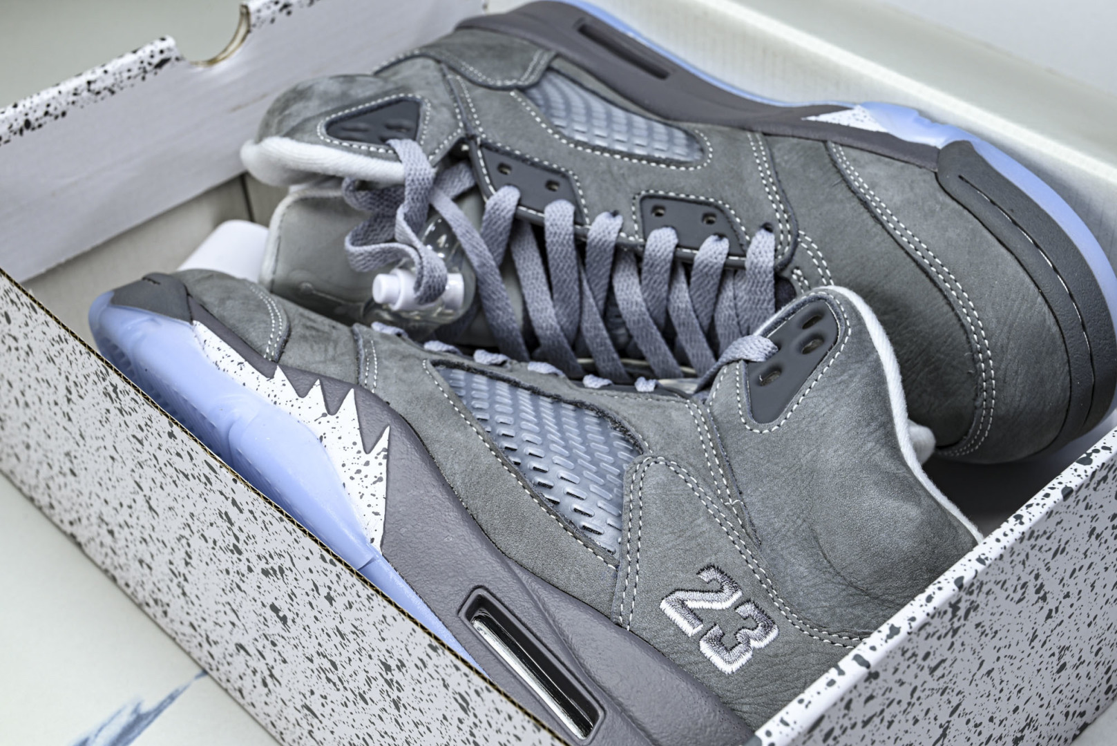 AJ5 尺码:36-47.5纯原出品-Air Jordan 5 Wolf Grey AJ5 乔5狼灰 D