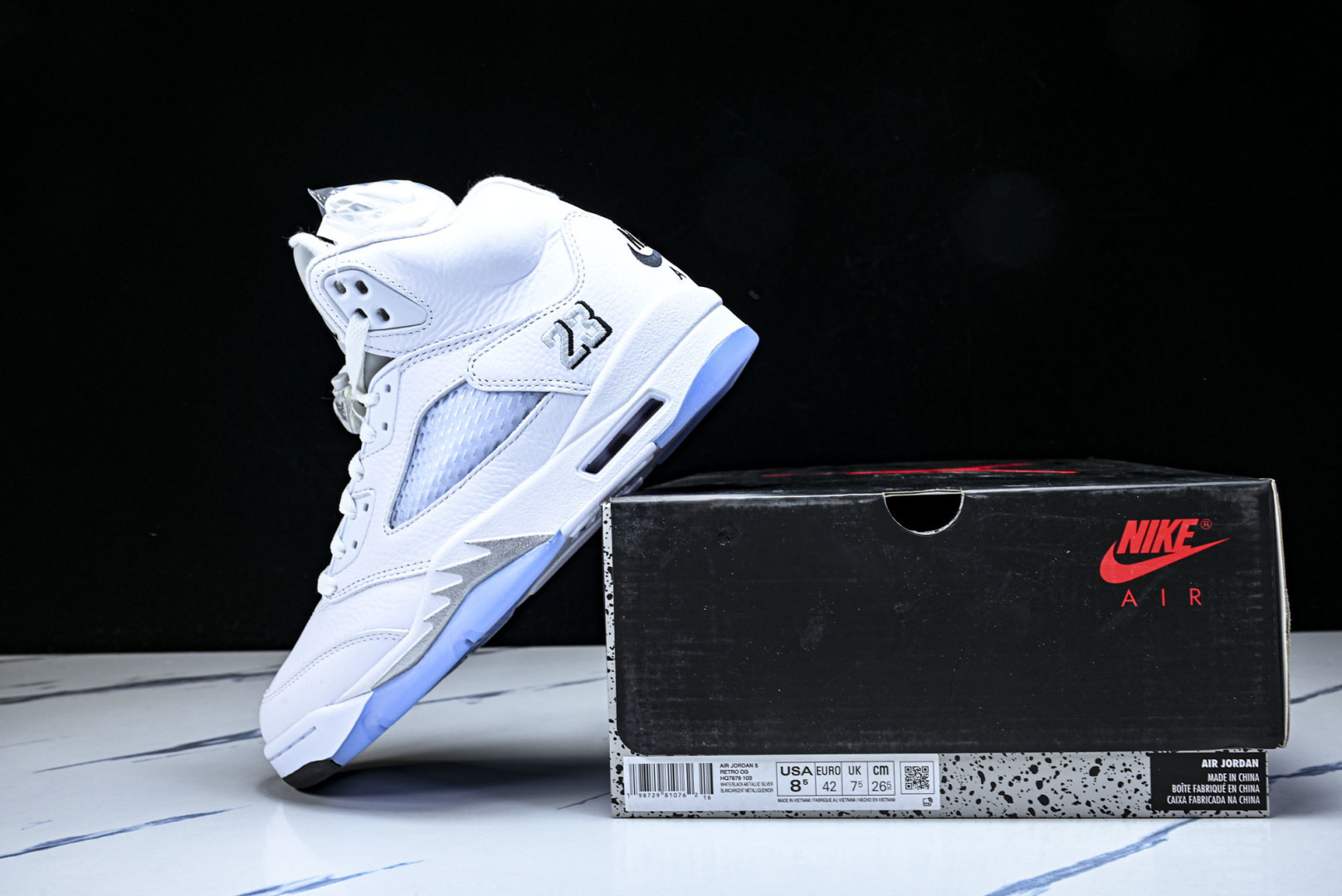 AJ5 尺码:36-47.5纯原出品-Air Jordan 5 Retro OG White Metal